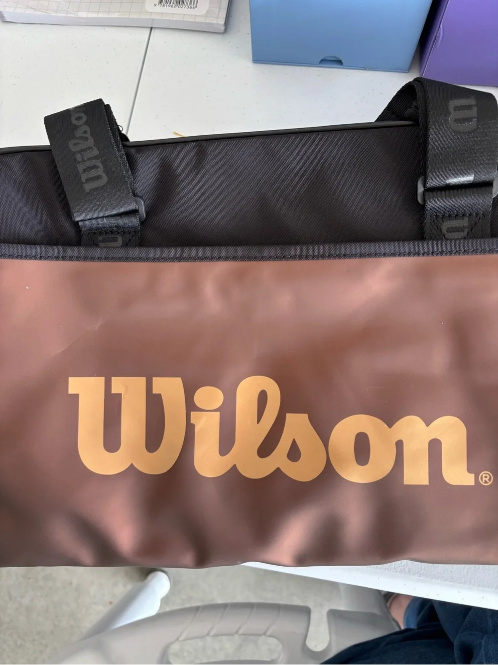 Wilson V14 Duffel Bag in Black and Brown
